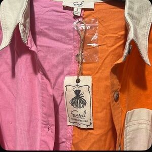 Easel Colorful Pink and Orange Shirt